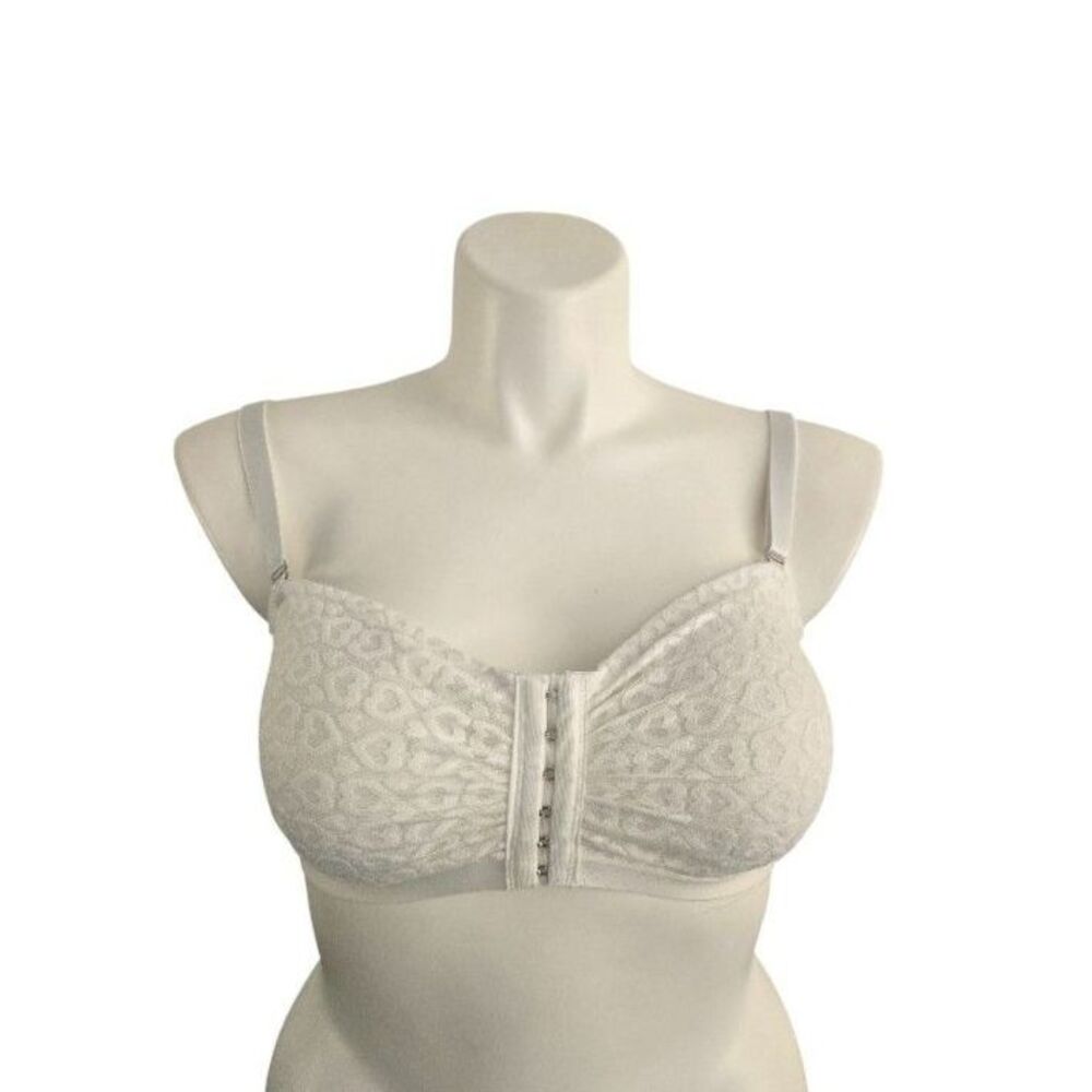 Source Unknown Sports Bra Women 2XL White Removable Straps Attached Cups